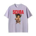 Funny Kitten Scuba Boxing Cat Meme Graphic T Shirt