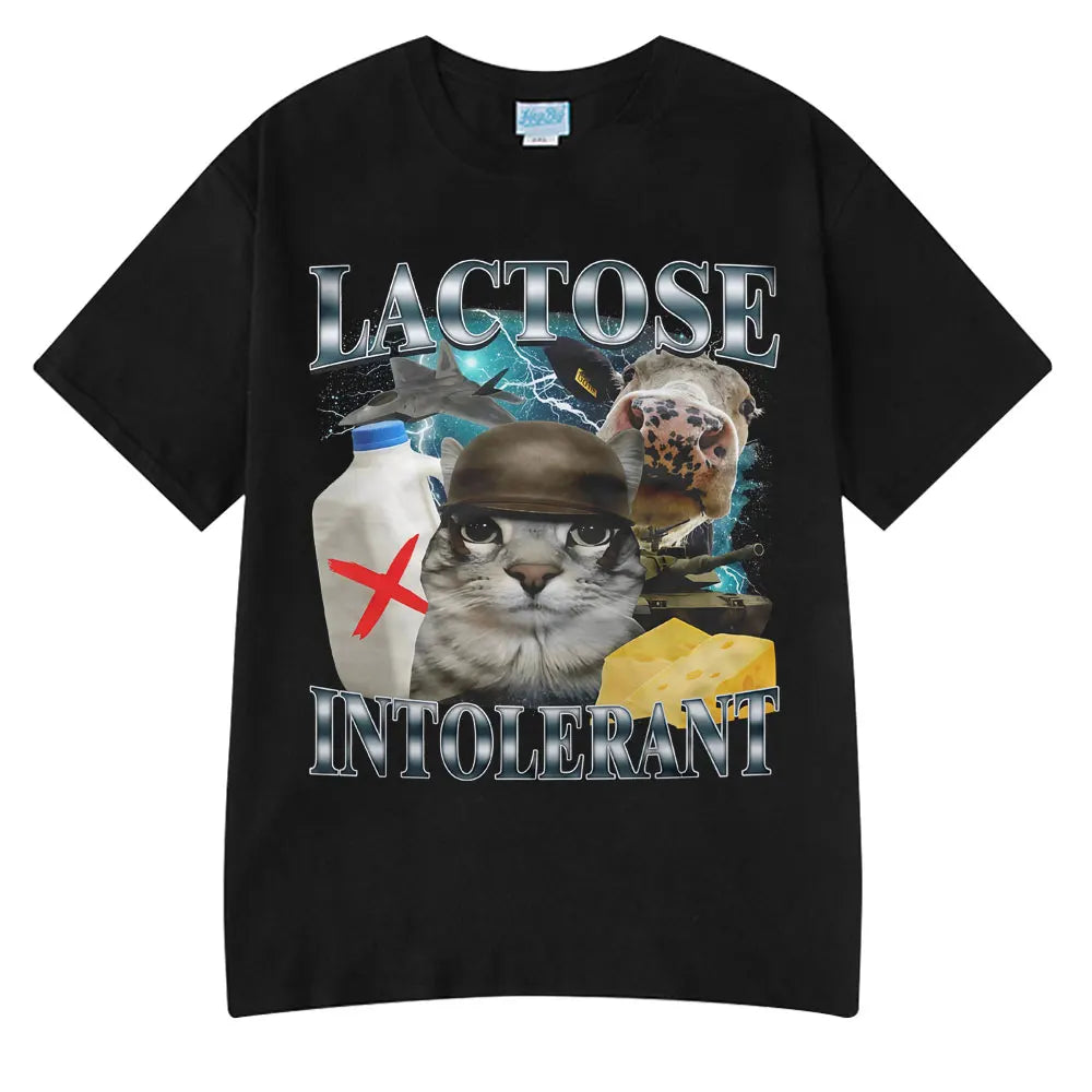 Lactose Intolerant Funny Cat Meme T-Shirts